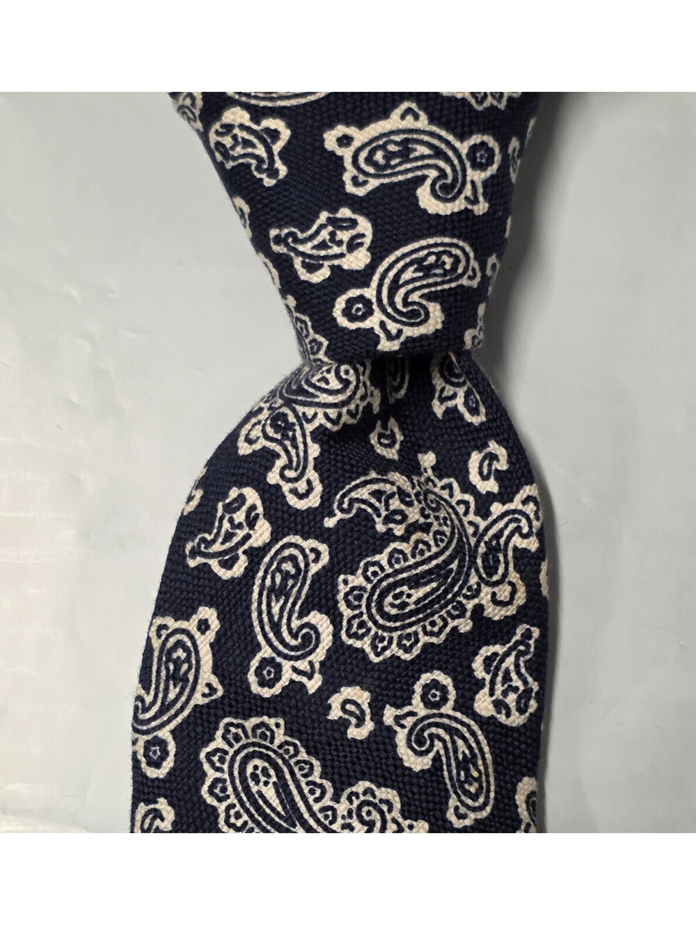 SUITSUPPLY Silk Cotton wool Patterned Pasley Tie italy 60x3  Neck tie